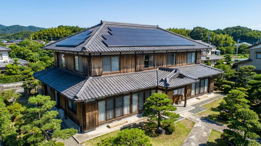 N様宅の屋根太陽光パネル設置完了