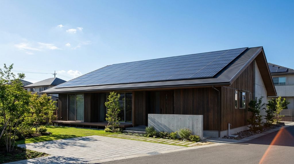 太陽光発電システム設置住宅の実例